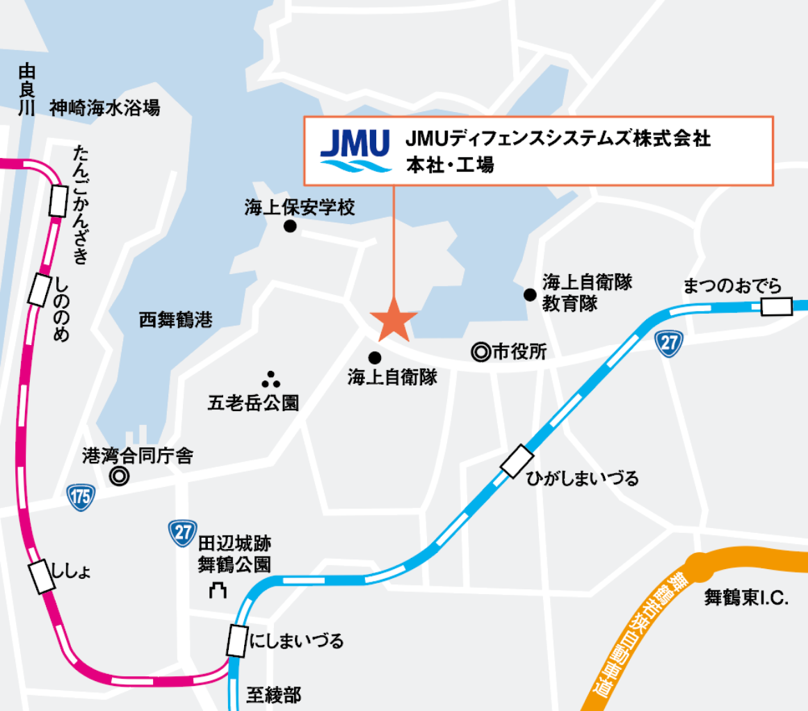 本社・工場（京都府舞鶴市）アクセス方法